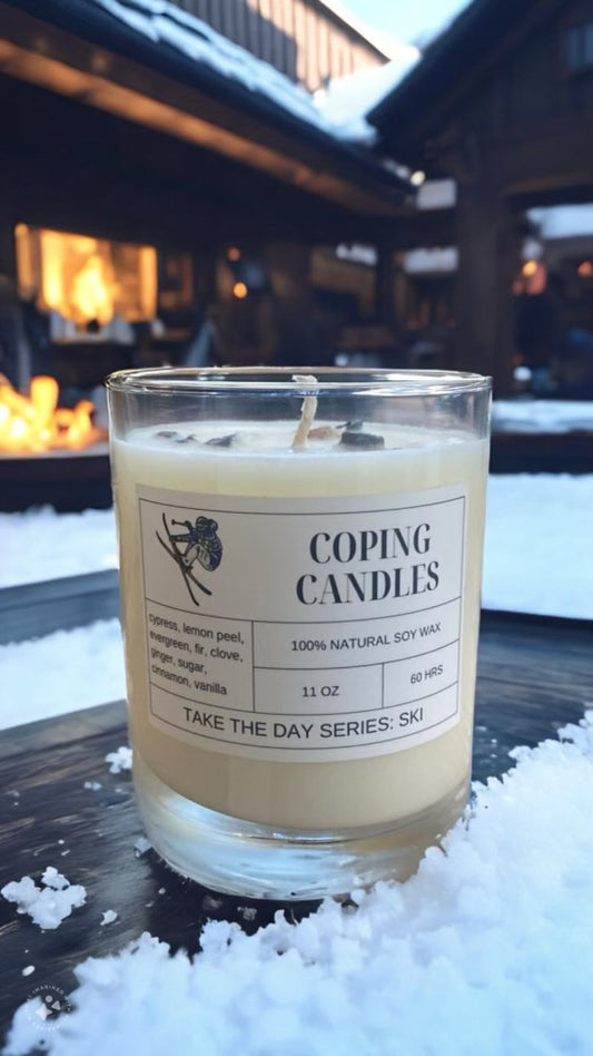 Take The Day: Ski Coping Candle